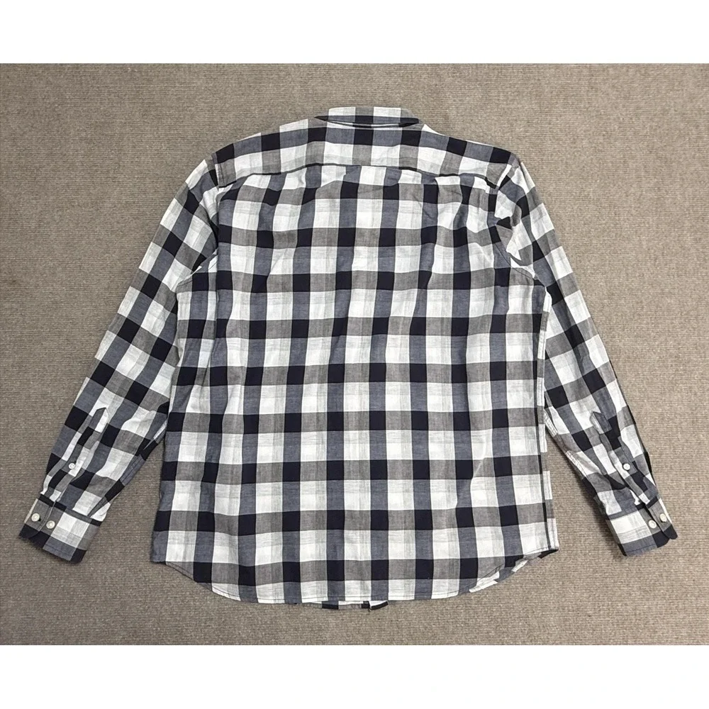 Banana Republic Shirt Mens‎ Large Blue Check Long Sleeve Button Front Casual